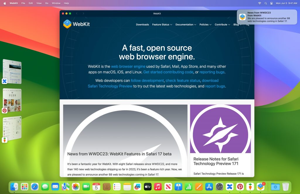News from WWDC23: WebKit Features in Safari 17 beta